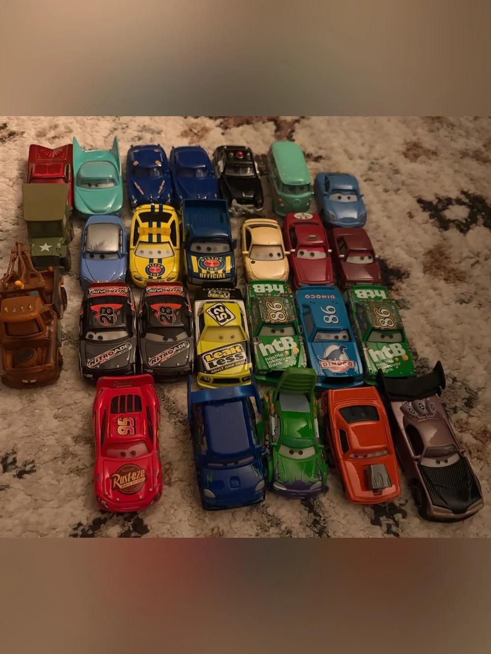 Disney Pixar Cars Diecast - Lot of 28- Lenticular Eyes -delinquent gang